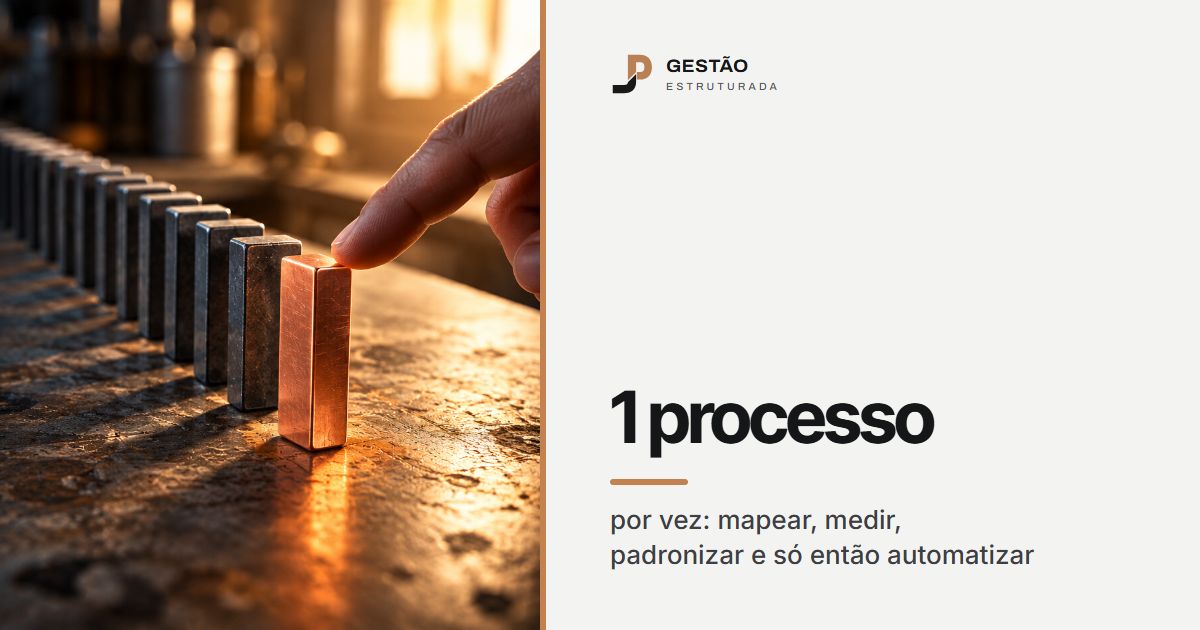 Dedo prestes a empurrar o primeiro dominó, de cobre, de uma fila organizada de dominós