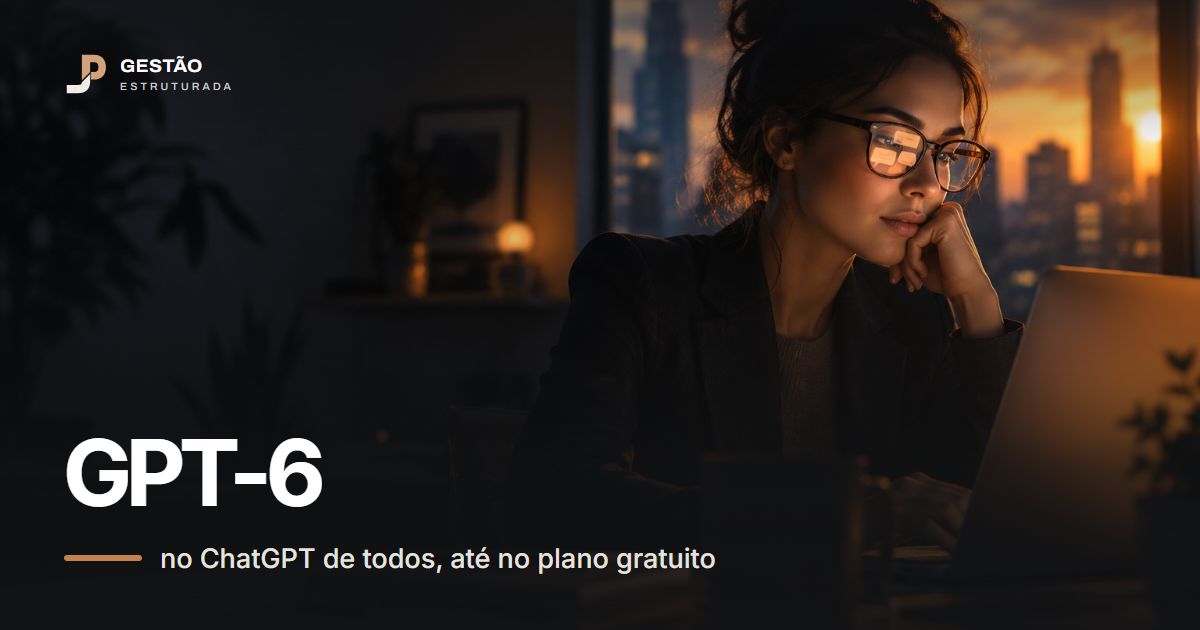 Profissional usando um assistente de IA no notebook em um coworking