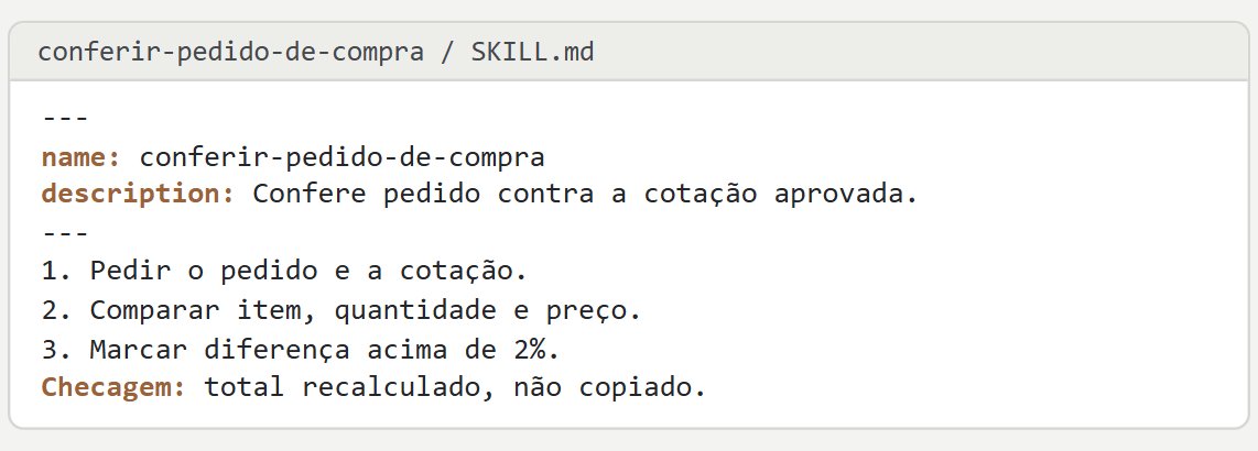 Trecho do guia: O POP de compras escrito como Skill