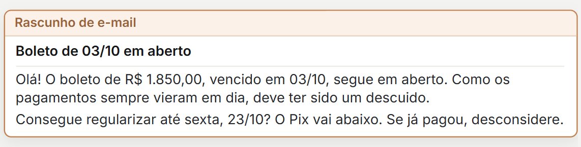 Trecho do guia: Da linha da planilha ao e-mail de cobrança pronto