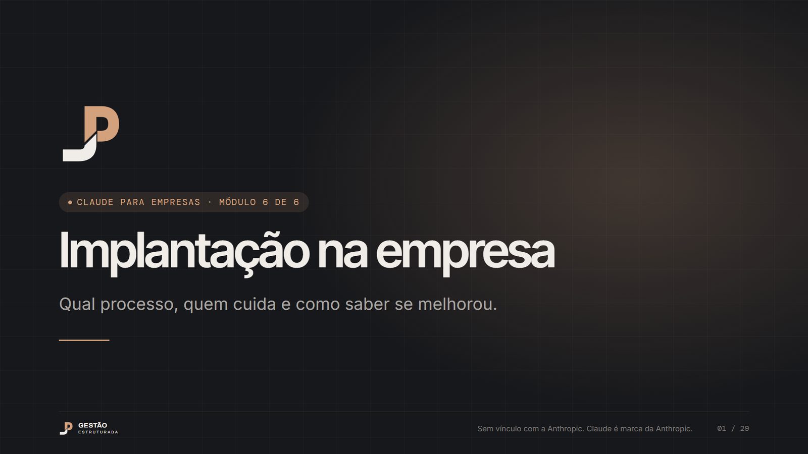 Capa do módulo 6: Implantação na empresa